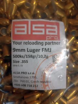 ALSA Pro Geschosse 9mm Luger FMJ 500Stck 158gr/10,2g