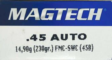 MAGTECH 45 ACP 230gr FMJ-SWC (45B)