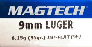 MAGTECH 9 mm Luger 95gr JSP Flat (9F)