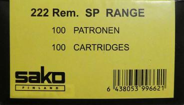 SAKO .222 Rem SP Range 3,6 Gr. 55grs 50 Stk.